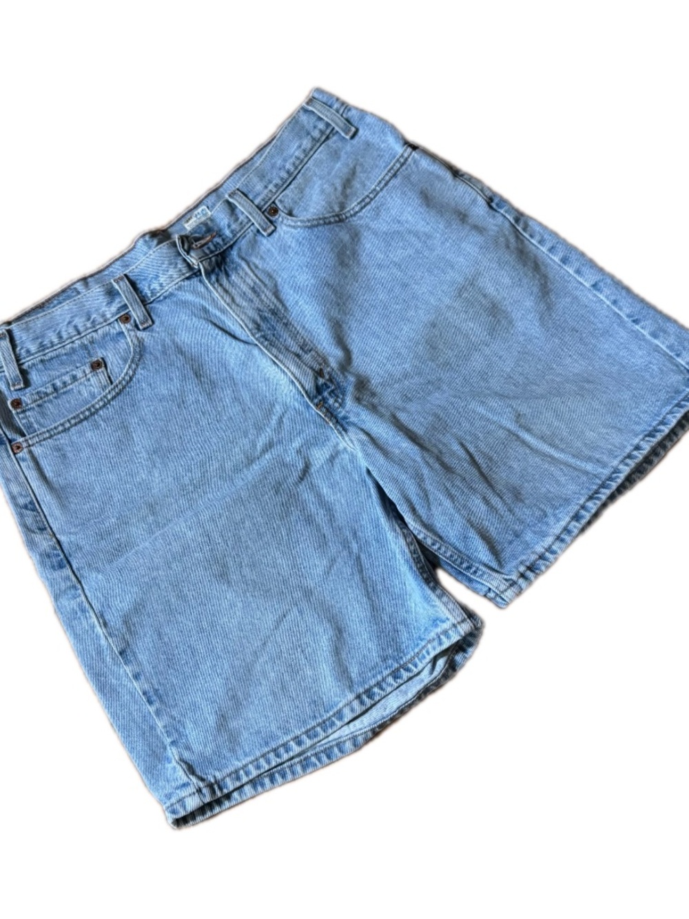 Levi's 550 Jean Shorts Vintage Y2K Faded Blue Size 38 Relaxed Fit Medium Wash